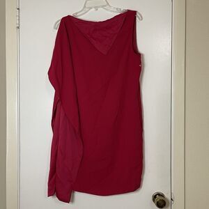 TRINA TURK Raspberry pink one shoulder asymmetric shift dress size XS